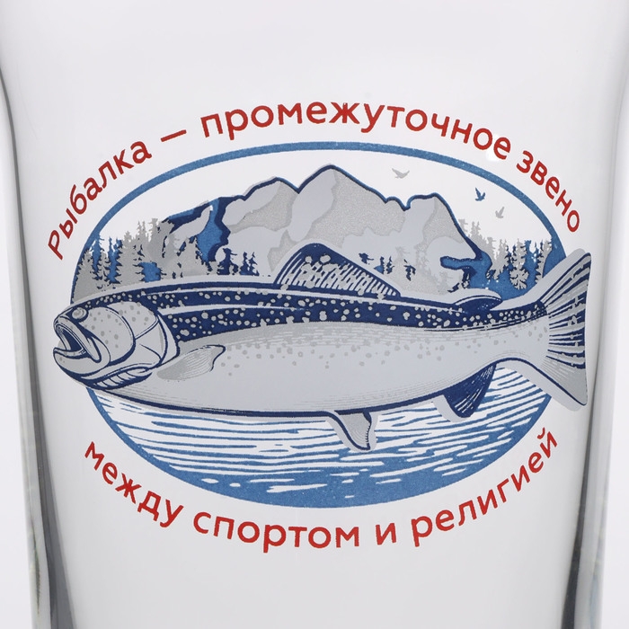 Стакан стеклянный для пива «На рыбалке», 570 мл, рисунок МИКС Стакан стеклянный для пива «На рыбалке», 570 мл, рисунок МИКС