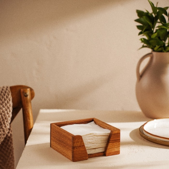 Салфетница из дуба Sima-Land Home, 14,5×14,5×7 см Салфетница из дуба Sima-Land Home, 14,5×14,5×7 см
