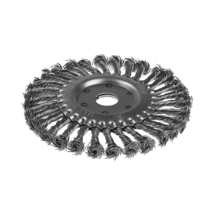 Щетка металлическая для УШМ ТУНДРА, крученая проволока, плоская, посадка 22 мм, 175 мм Щетка металлическая для УШМ ТУНДРА, крученая проволока, плоская, посадка 22 мм, 175 мм