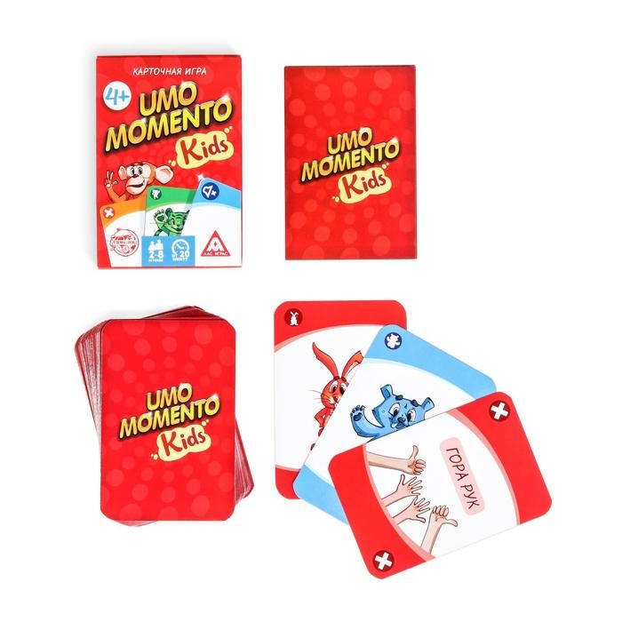 Настольная игра на реакцию и внимание «UMO momento. Kids», 70 карт, 4+ Настольная игра на реакцию и внимание «UMO momento. Kids», 70 карт, 4+