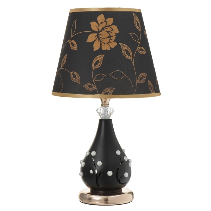 Настольная лампа Настольная лампа "Сабрина" Е27 40Вт черный 25х25х43 см RISALUX