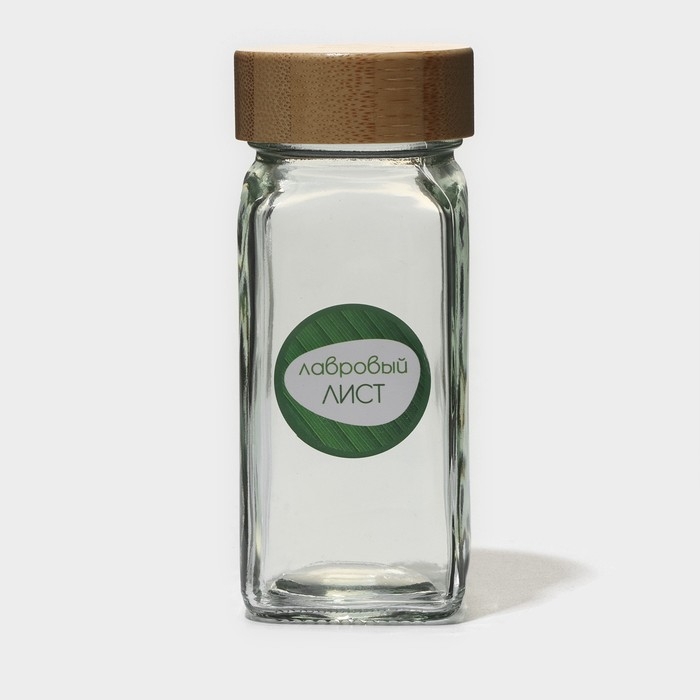 Набор стеклянных баночек для специй с деревянной крышкой BellaTenero «Эко», 120 мл, 4×11 см, 12 шт Набор стеклянных баночек для специй с деревянной крышкой BellaTenero «Эко», 120 мл, 4×11 см, 12 шт