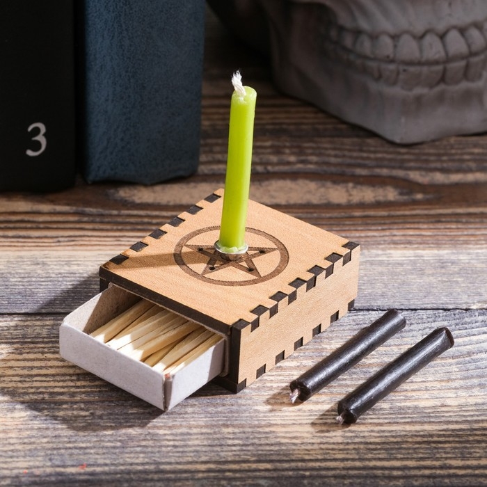 Набор ларец желаний Набор ларец желаний "Снятие порчи и сглаза" со свечками, 5,2х4,5х2 см