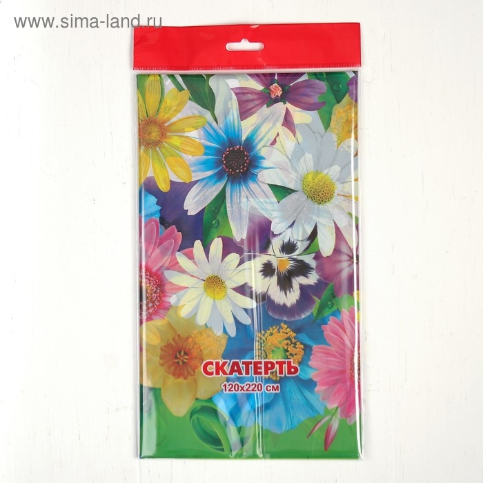 Скатерть &laquo;Цветочная поляна&raquo;, 120х220 см, 35 мкм