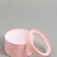 Подарочная коробка розовая, завальцованная с окном, 16 х 11 см