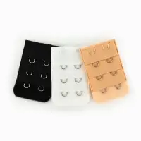 Застёжка для бюстгальтера, удлинитель, 3 ряда 2 крючка, 3.2×5 см, 3 шт.