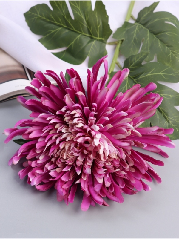 Цветы искусственные "Хризантема леди элит" 67х16 см, сиреневый