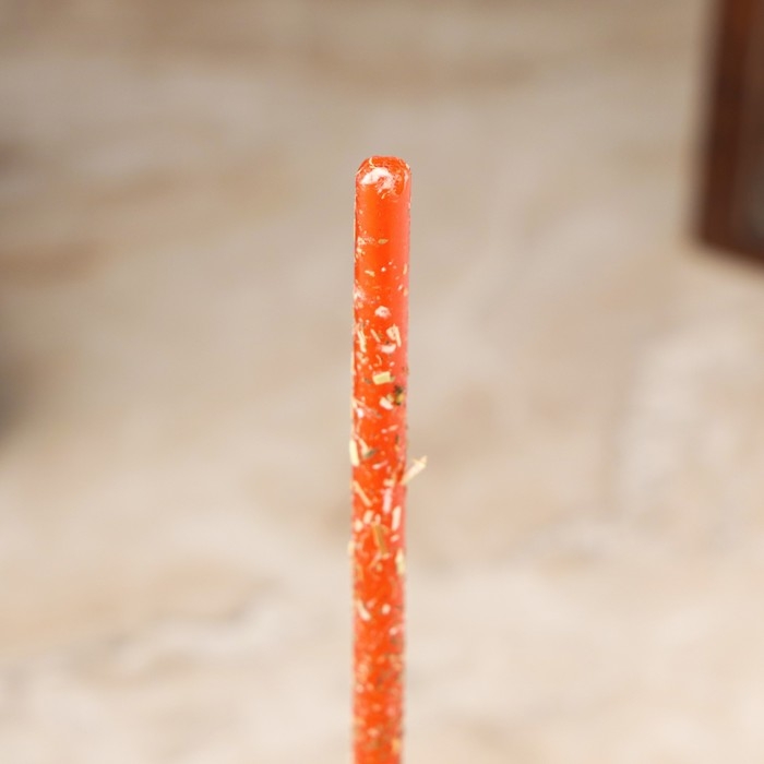 Свеча магическая восковая  Свеча магическая восковая "Привлечение удачи", с клевером, 16х0,6 см, красный