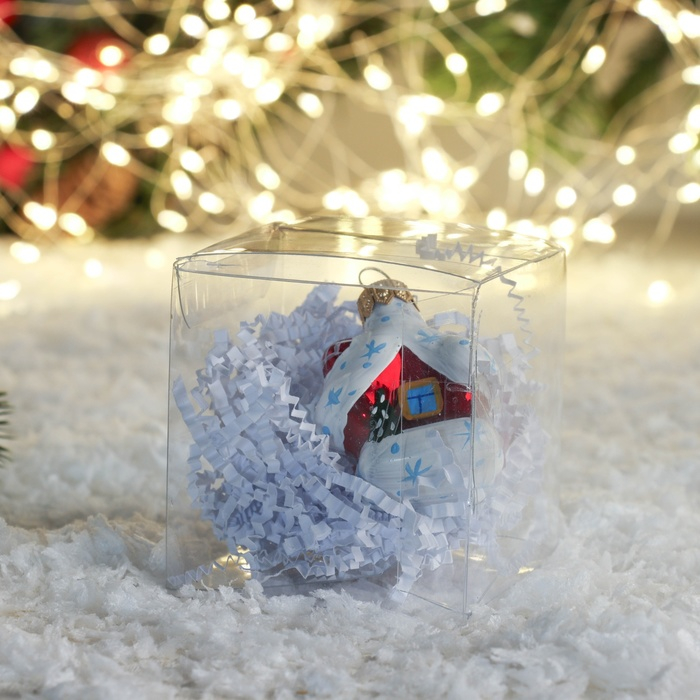 Ёлочная игрушка Ёлочная игрушка "Избушка" ручная роспись, 5,8х4,3х2,8 см, красный