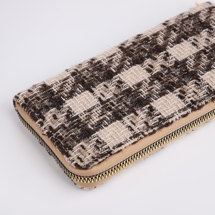 Кошелёк женский на молнии, цвет коричневый Кошелёк женский на молнии, цвет коричневый