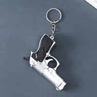 Фонарик - лазер брелок для ключей на кольце &laquo;Пистолет&raquo;, 2 режима, 7&times;5&times;1.7 см