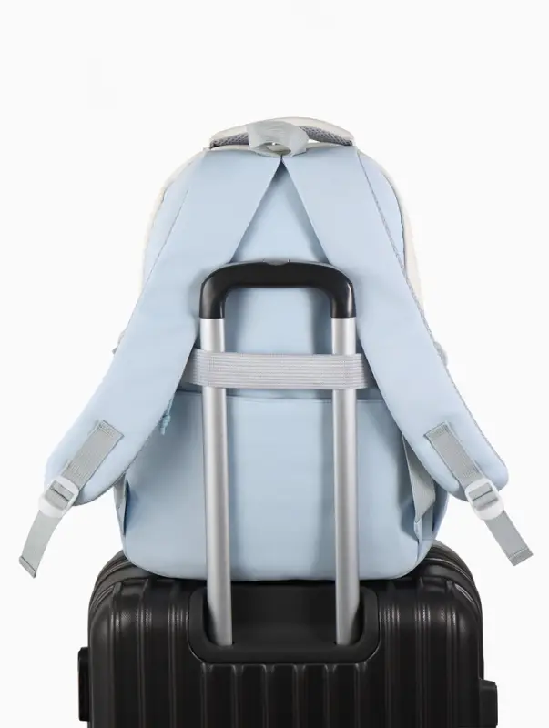 Рюкзак школьный, с кошельком, 4 кармана, 33&times;14&times;43 см, голубой