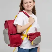 Рюкзак детский Kiddo, бордовый с серым