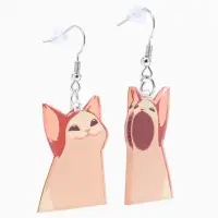Серьги акриловые &laquo;Коты&raquo;, забавные, бежево-коричневые
