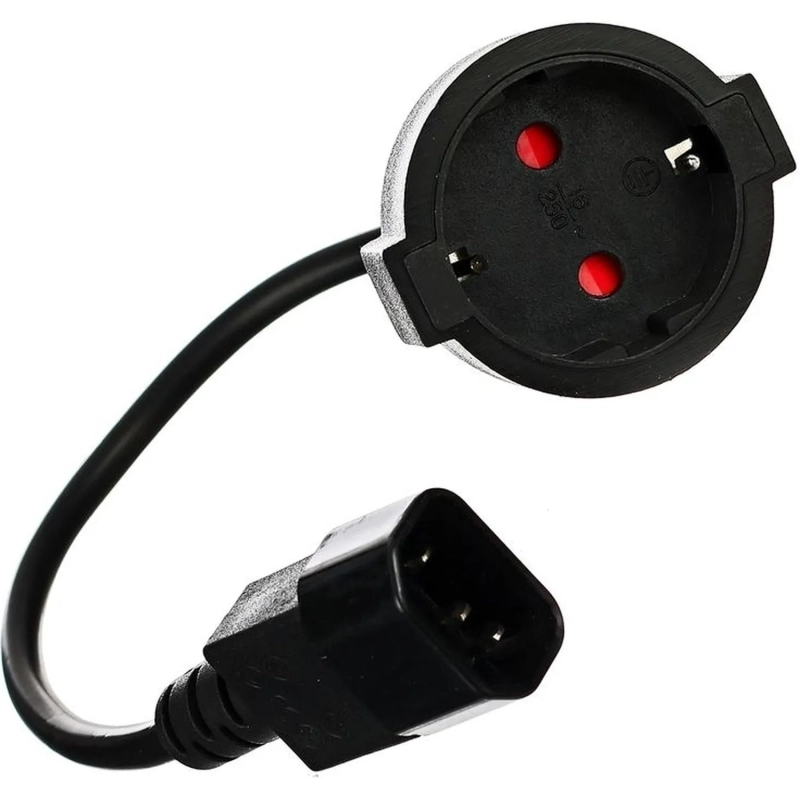 Кабель -переходник UPS -> розетка 3Gx0,75mm2 медь <VDE> VCOM 0.15m <CE002