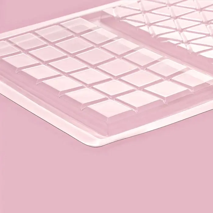 Форма для шоколада «Плитка», пластик, 26.8×21×1 см, 2 ячейки 17×10 см, прозрачная