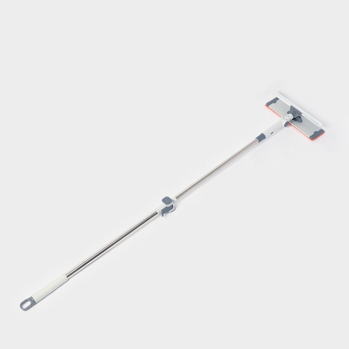 Оконная швабра с креплением на карманы 30х8 см, длина 103-145 см, 2 насадки, 45+180 поворот   107959