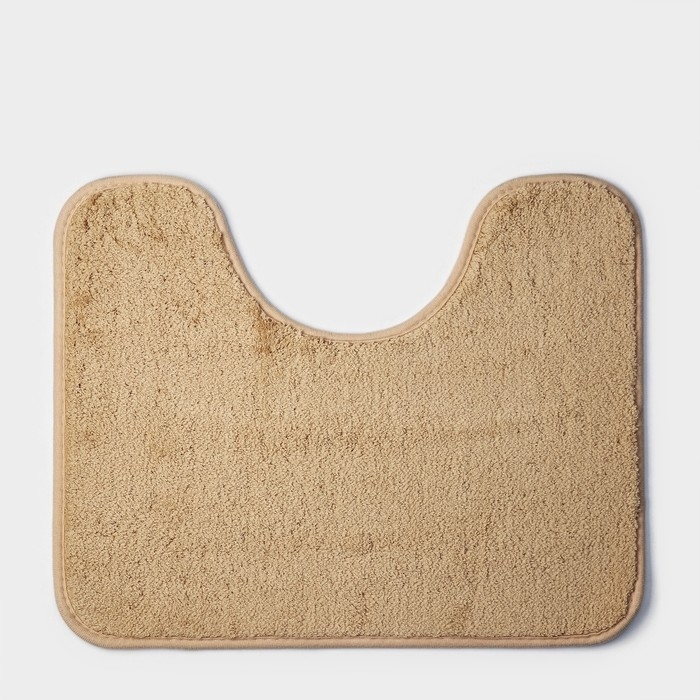 Коврики для ванной и туалета Доляна «Софт», 2 шт: 40×50 см, 50×80 см, цвет бежевый Коврики для ванной и туалета Доляна «Софт», 2 шт: 40×50 см, 50×80 см, цвет бежевый