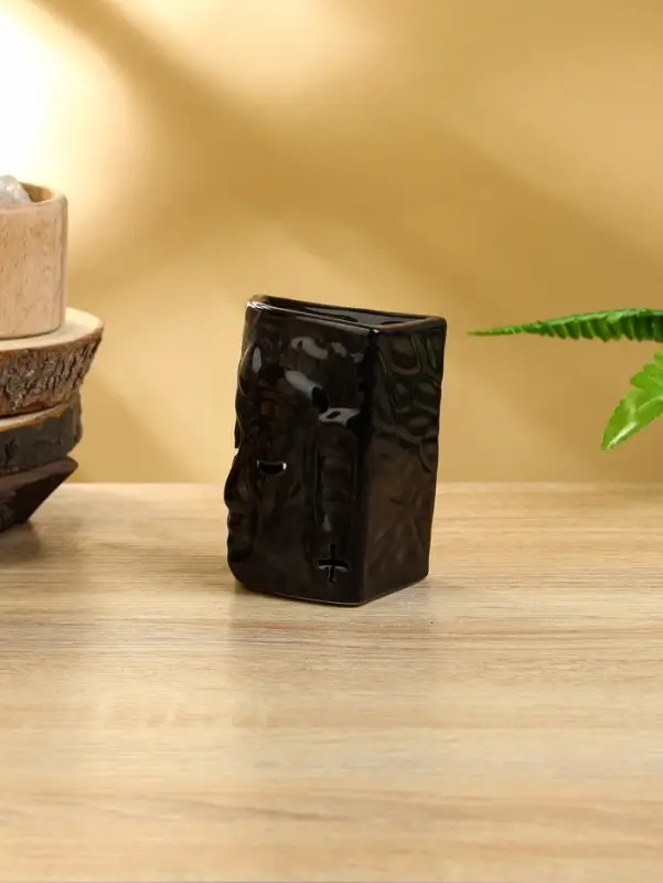 Аромалампа «Маска», 11×9×6 см, керамика, тёмно-коричневая