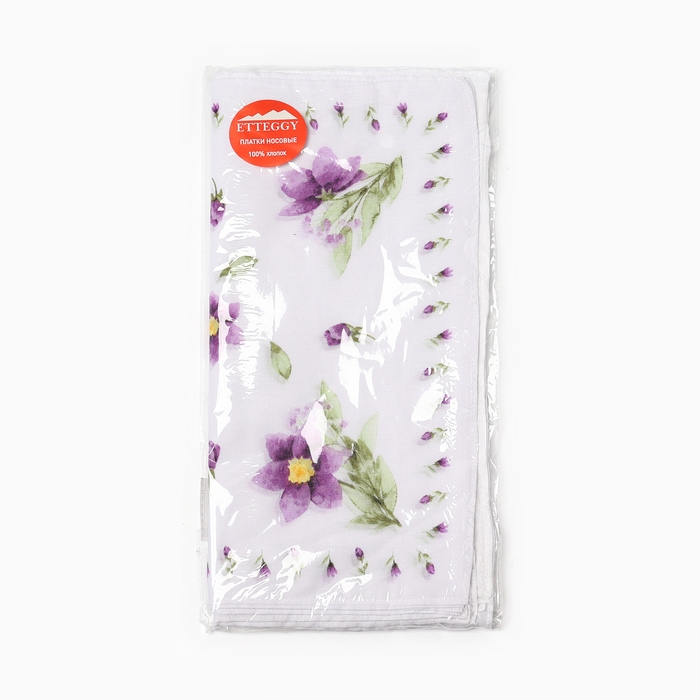 Набор женских носовых платков 45451-3 30х30см 12шт, жаккард сатин 82г/м, хл100% Набор женских носовых платков 45451-3 30х30см 12шт, жаккард сатин 82г/м, хл100%