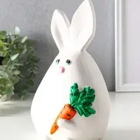 Копилка для денег «Кролик», гипс, 25×15×13.5 см, белый Копилка для денег «Кролик», гипс, 25×15×13.5 см, белый