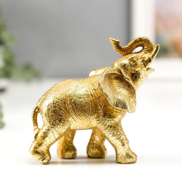 Сувенир полистоун Сувенир полистоун "Золотой слонёнок" МИКС 10х10,5х4 см