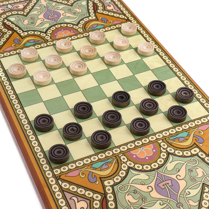 Нарды деревянные большие, с шашками Нарды деревянные большие, с шашками "Восточные", настольная игра, 60 х 60 см