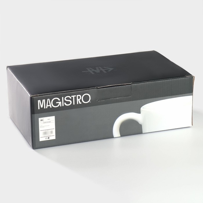 Набор кружек фарфоровых Magistro Mien, 6 предметов: 270 мл, цвет белый Набор кружек фарфоровых Magistro Mien, 6 предметов: 270 мл, цвет белый