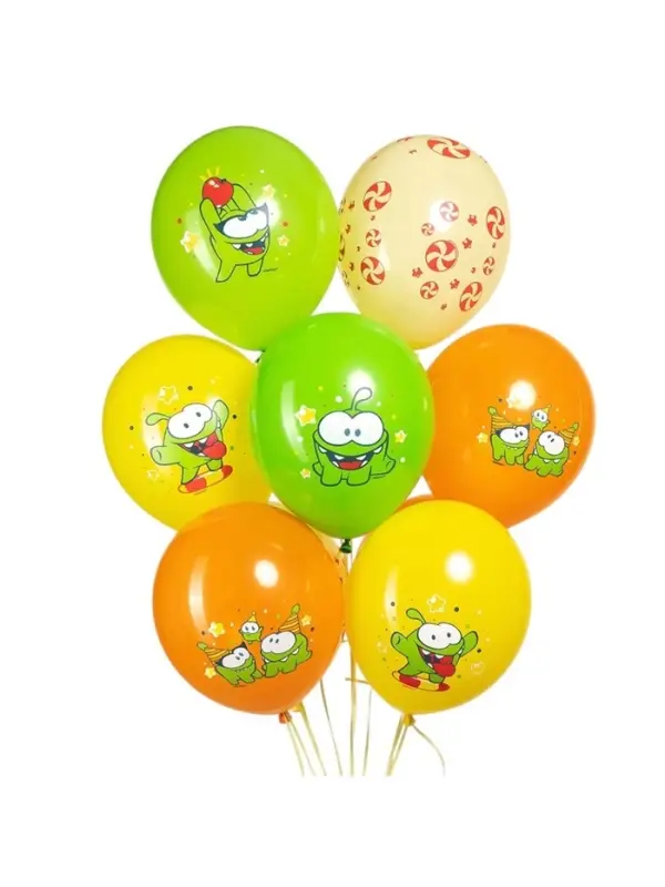 Воздушный шар латексный 12"  "Ам Ням" ассорти, пастель, 1 ст, набор 25 штук