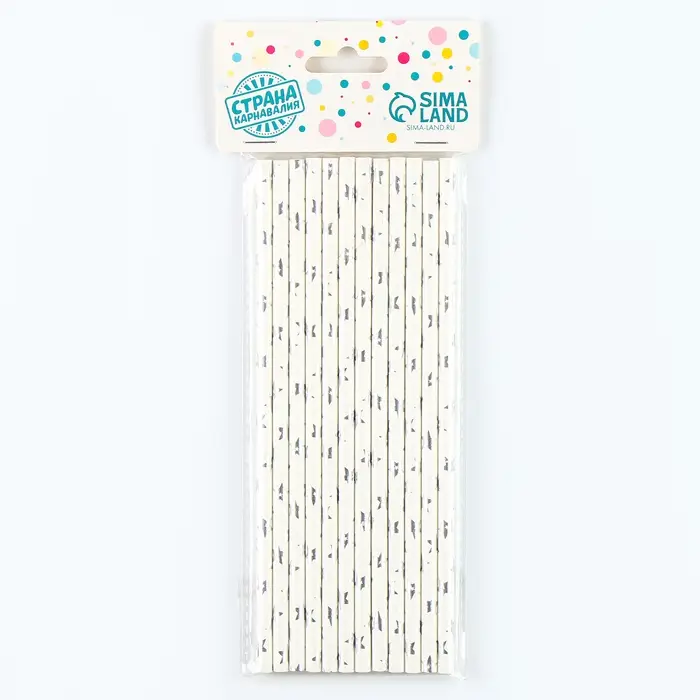 Трубочки для коктейля «Звезда» набор 12 шт., цвет серебро Трубочки для коктейля «Звезда» набор 12 шт., цвет серебро