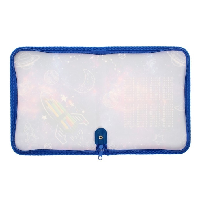 Папка для тетрадей А5, 180 х 230 х 25 мм, молния вокруг, пластиковая 0.5, ПМ-А5-04 Calligrata  Папка для тетрадей А5, 180 х 230 х 25 мм, молния вокруг, пластиковая 0.5, ПМ-А5-04 Calligrata "Ракета"