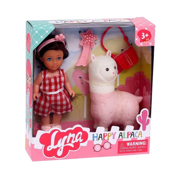 Кукла малышка Lyna с ламой и аксессуарами, МИКС Кукла малышка Lyna с ламой и аксессуарами, МИКС