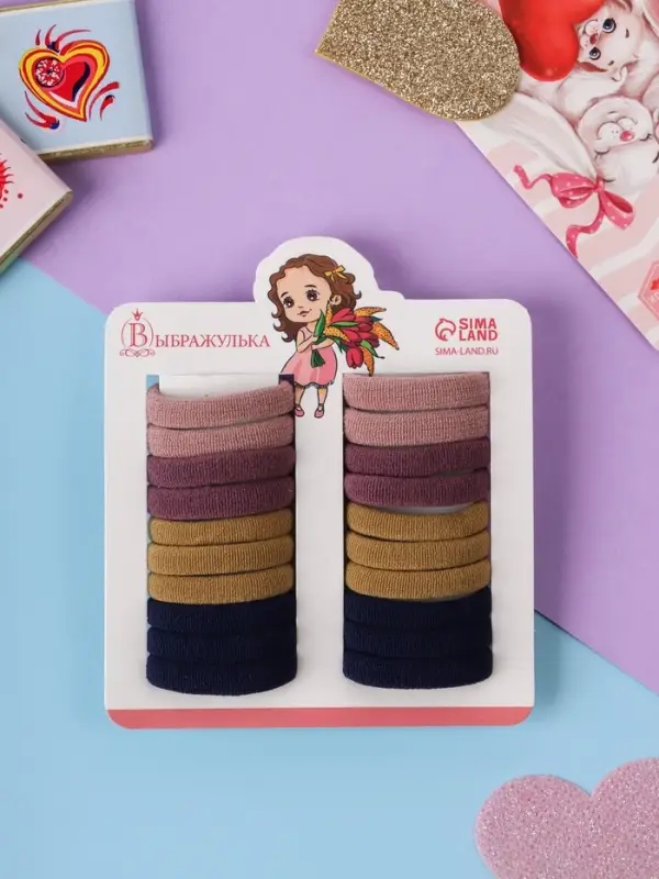 Резинки для волос «Аделия», набор 20 шт., пастель, 3 см, МИКС Резинки для волос «Аделия», набор 20 шт., пастель, 3 см, МИКС