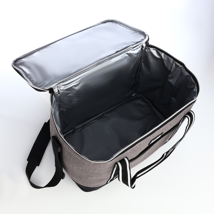 Термосумка на молнии, наружный карман, 21 л, цвет серый Термосумка на молнии, наружный карман, 21 л, цвет серый