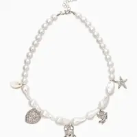 Бусы "Жемчуг" скоробей, 40+уудл. №10, цвет белый в серебре