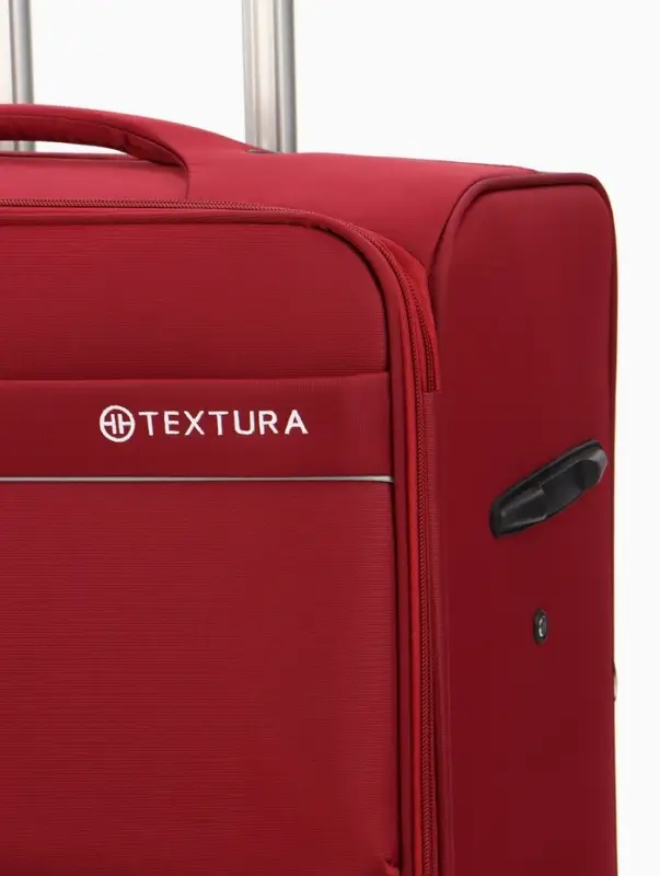 Чемодан на колёсах TEXTURA, кодовый замок, с увеличением, 47&times;30&times;78 см, 28", красный