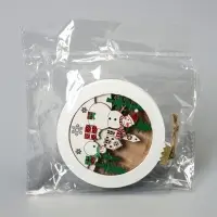 Ёлочная игрушка &laquo;Шар со снеговиками&raquo;, 10.5&times;10.5&times;1.5 см, от батареек, свечение тёплое белое