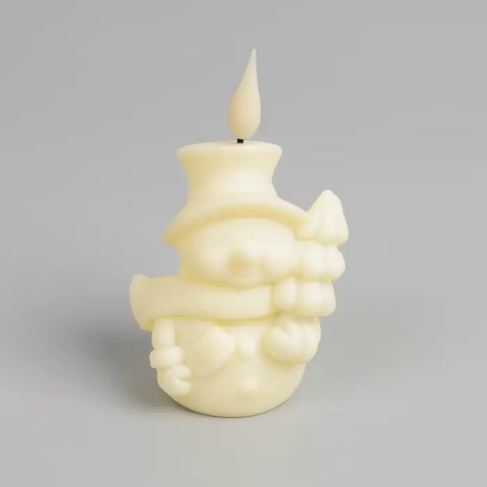 Светодиодная фигура &laquo;Снеговик&raquo; 7&times;12.5&times;5.5 см, пластик, от батареек AG13&times;3, свечение тёплое белое