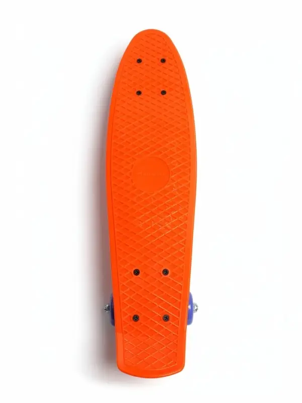 Пенниборд ONLYTOP, 56&times;15 см, колёса PVC 50 мм, пластиковая рама, оранжевый