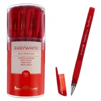 Ручка шариковая BrunoVisconti. EasyWrite. Red, красный стержень, узел 0.5 мм, резиновый упор, матовый корпус