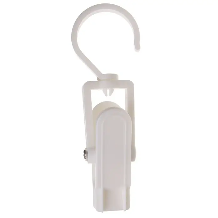 Крючок - вешалка с прищепкой, 50 шт. 10,5×3×3,5 см, цвет белый