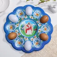 Пасхальная подставка «Ангел», на 12 яиц и кулич Пасхальная подставка «Ангел», на 12 яиц и кулич