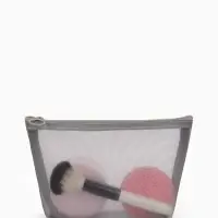 Косметичка дор Сетка 17*6,5*13,5, отд на молнии, серый Косметичка дор Сетка 17*6,5*13,5, отд на молнии, серый