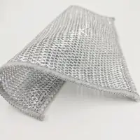Сетка для мытья посуды узелковая, металлическая, однослойная, 5 шт., 19&times;19 см