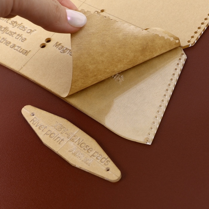 Набор лекал «Футляр для очков», 17 × 8 × 0,5 см, 2 шт, акрил