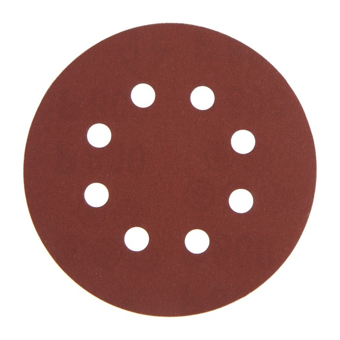 Круг абразивный шлифовальный под  Круг абразивный шлифовальный под "липучку" ТУНДРА, перфорированный, 125 мм, Р800, 10 шт.