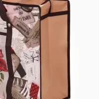 Сумка хозяйственная &laquo;Париж&raquo;, на молнии, 60&times;20&times;43 см, наружный карман, разноцветная