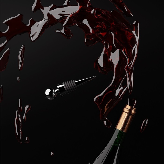 Пробка для бутылки Доляна «Шар», 9 см, цвет серебряный Пробка для бутылки Доляна «Шар», 9 см, цвет серебряный