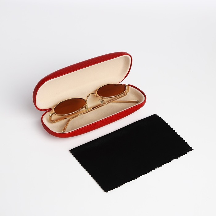 Футляр для очков хлопушке, длина 16 см, цвет красный Футляр для очков хлопушке, длина 16 см, цвет красный