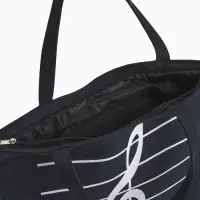 Сумка - шоппер &laquo;Музыка&raquo;, на молнии, 42&times;9&times;32 см, с принтом, чёрная